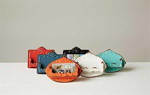 Pressed Metal Vintage Business Card Holder (Red)