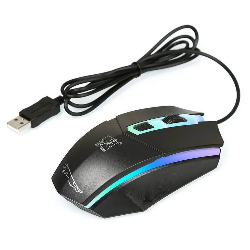 Keyboard and mouse combo, USB RGB LED Backlighting Mechanical Keycaps Rainbow Backlit Gaming Keyboard & 800/1200/1600 DPI LED Optical for Windows PC Gamers, Plug and Play