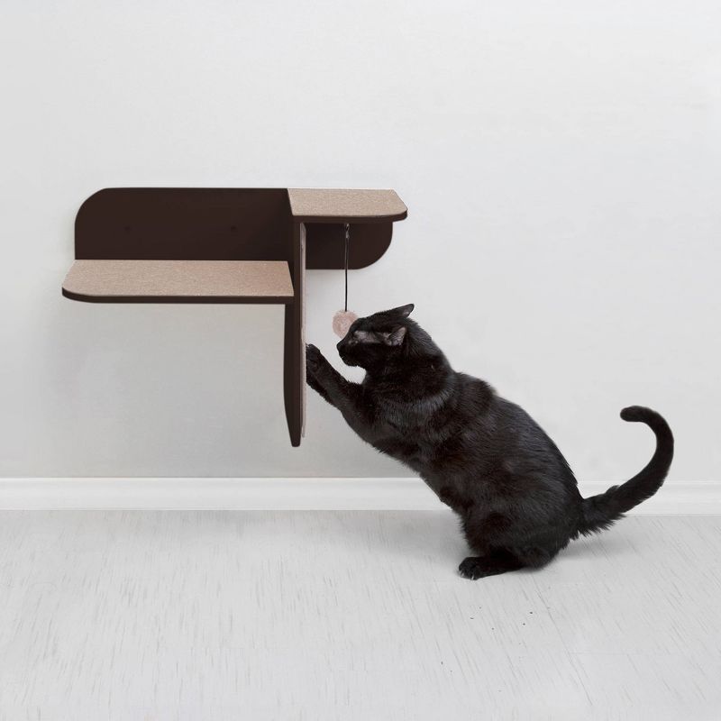 Hauspanther Step Perch Cat Scratcher - Espresso
