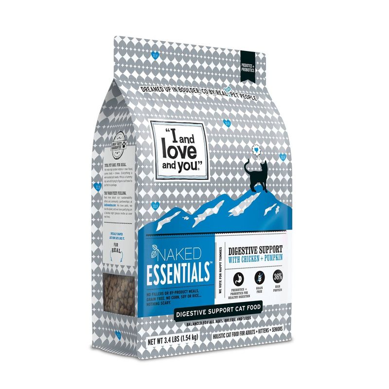 I and Love and You Naked Essentials Digestive Support with Chicken & Pumpkin Adult Premium Dry Cat Food - 3.4lbs