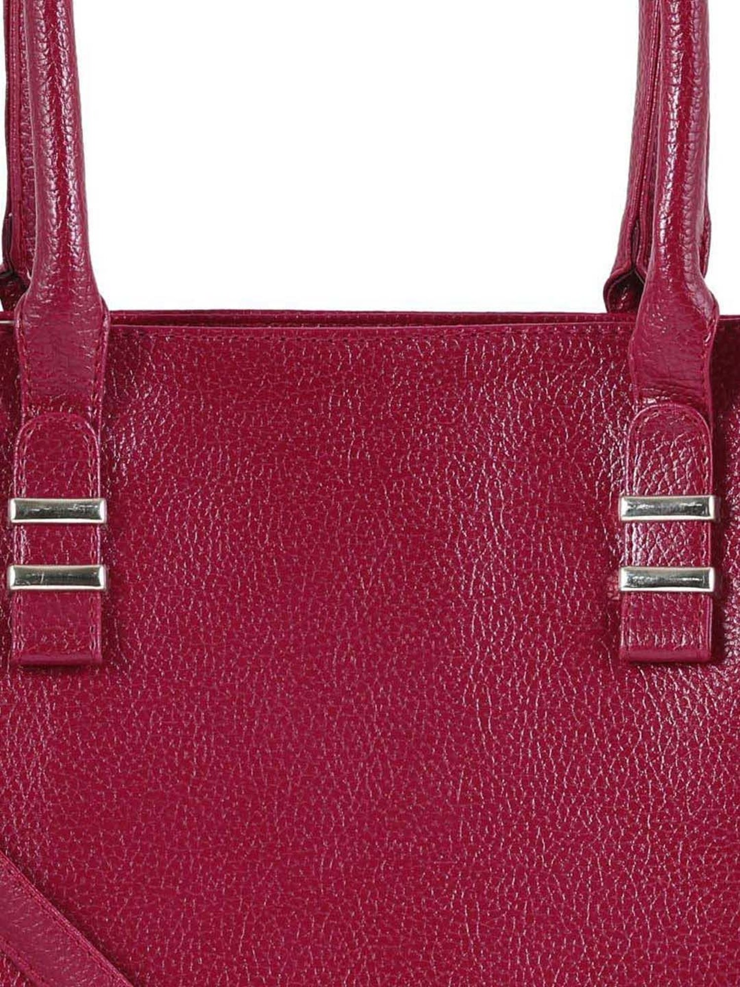 Toteteca Red Solid Medium Shoulder Handbag