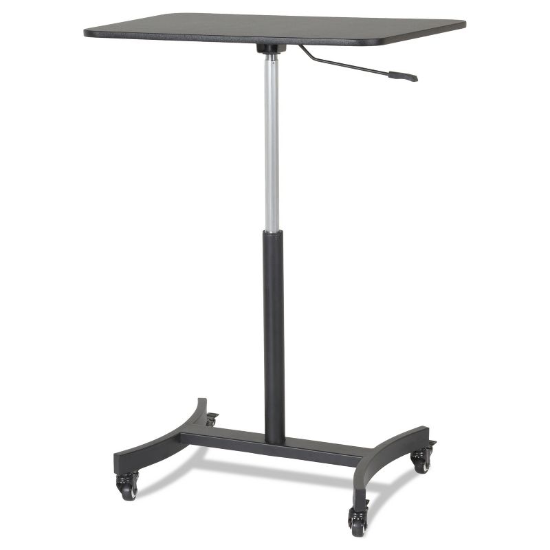 Victor High Rise Mobile Adjustable Sit-Stand Workstation 30 3/4 x 22 x 44 Black DC500
