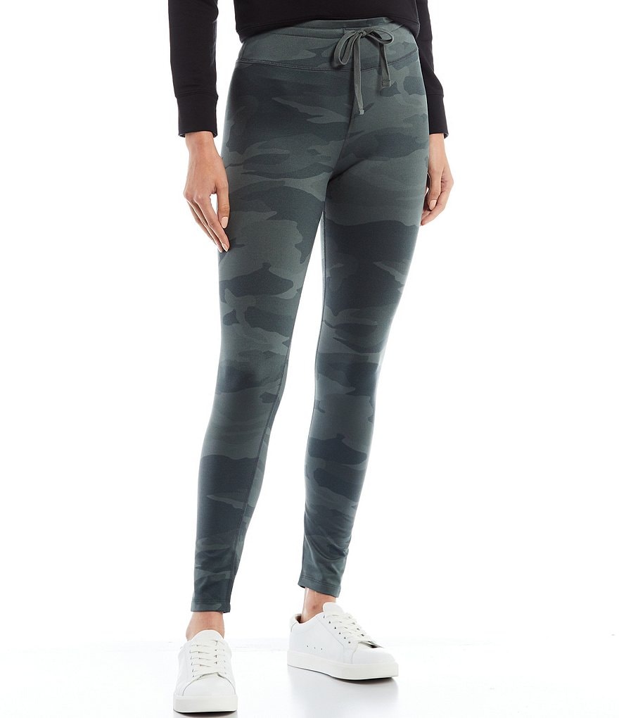 Splendid Ankle Length Camo Print Drawstring Leggings
