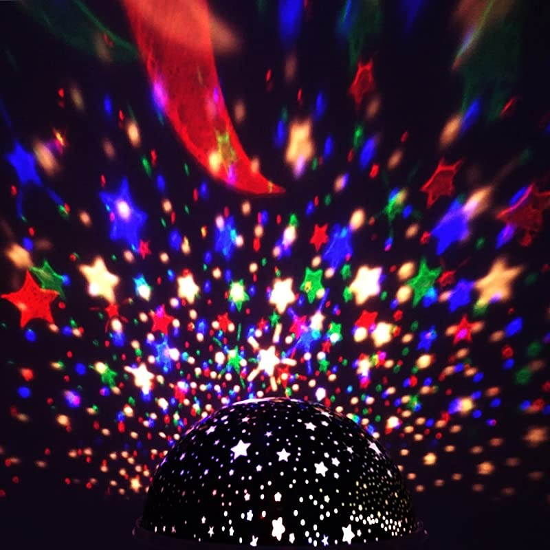 Night Lights for Kids  Star and Moon Starlight Projector Bedside Lamp for Baby Room Kids Bedroom Decorations Birthday Gifts for Kids Purple