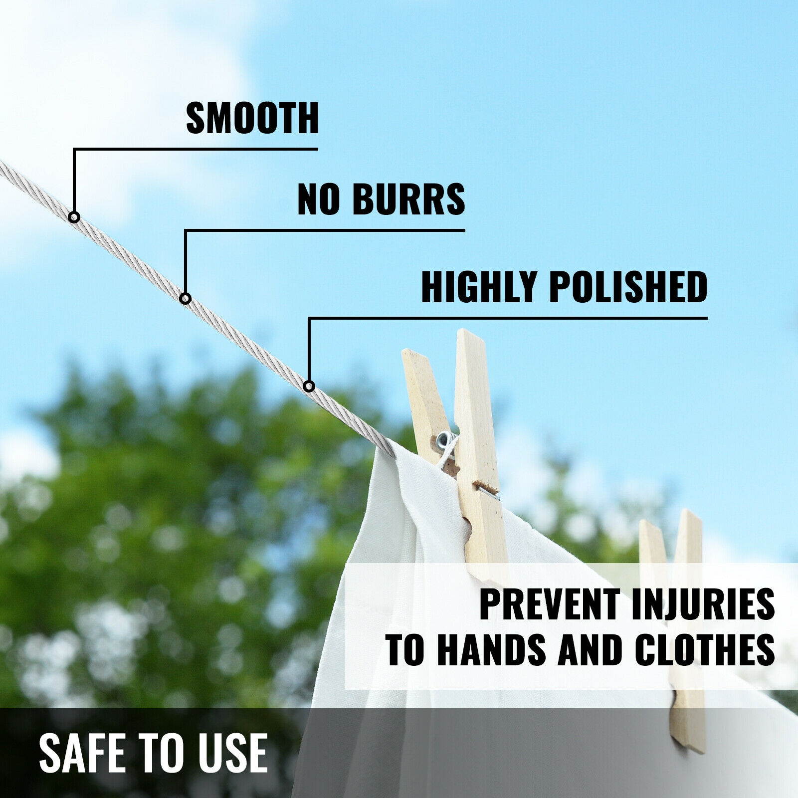 T316 Stainless Steel Cable Wire Rope,1/8",7x7,100ft Reel Aircraft Rigging NEWEST