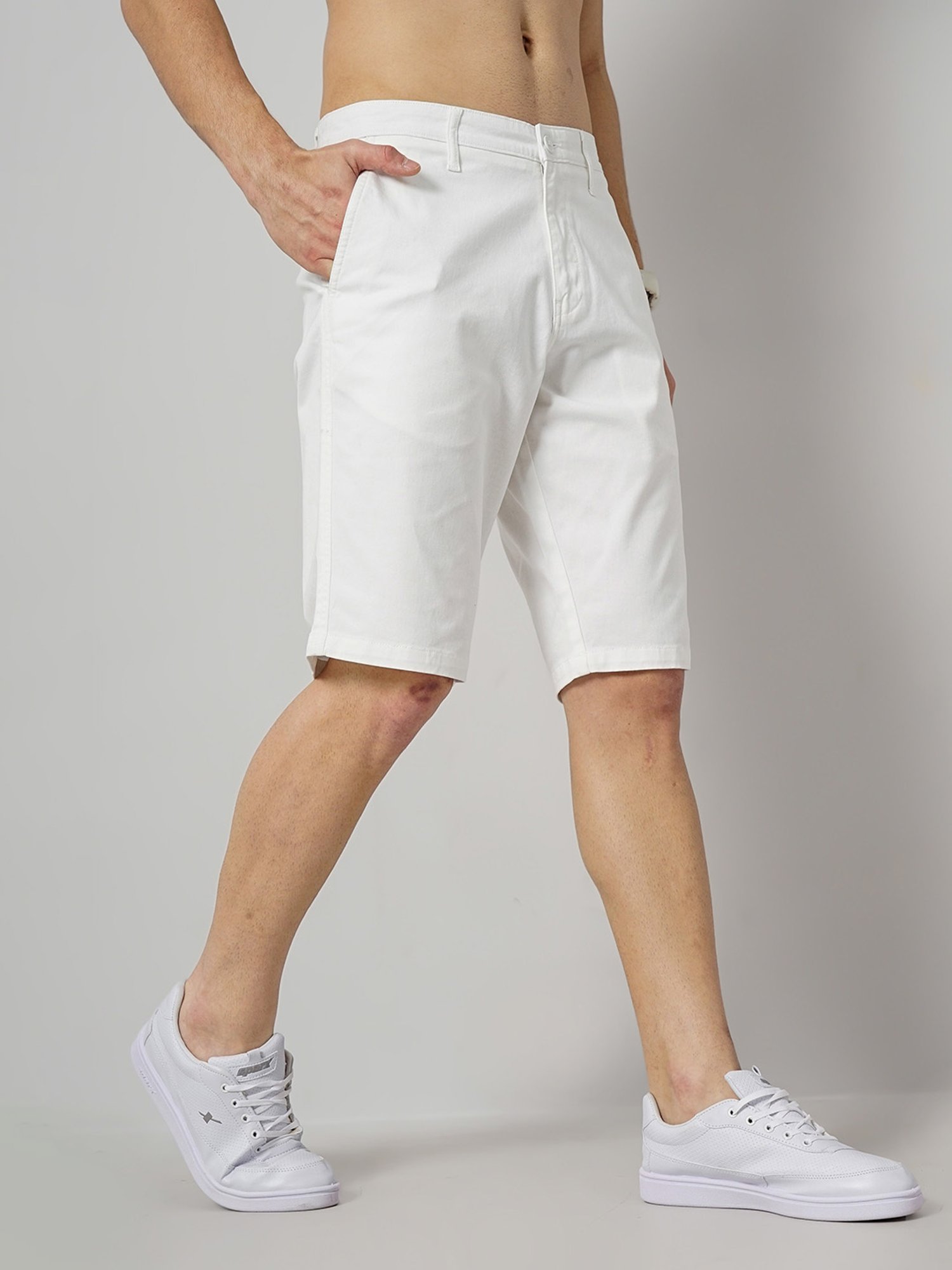 celio* White Regular Fit Shorts