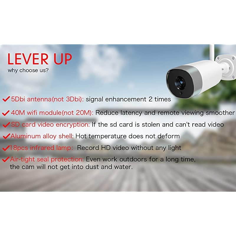 Security Camera Outdoor  1080P WiFi Camera IP66 Waterproof with TwoWay Audio Night Vision Motion Detection Compatible with iOSAndroid Use Wired Power