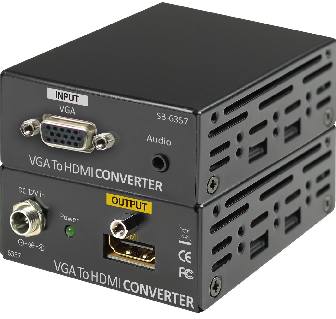 Shinybow SB-6357 VGA w/Audio to HDMI Converter w/3-Yr Warranty
