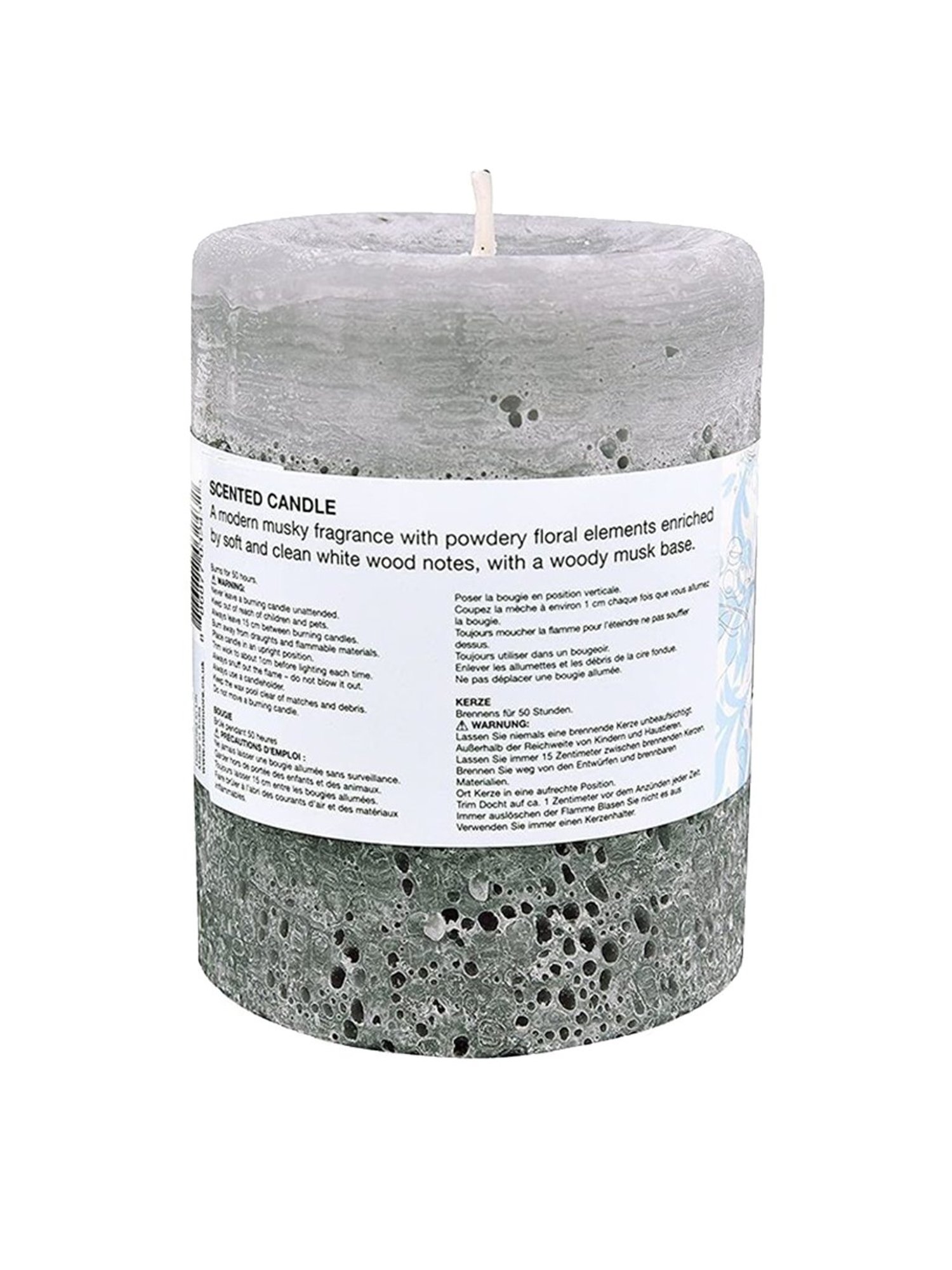 Rosemoore Wax Driftwood Pillar Candle