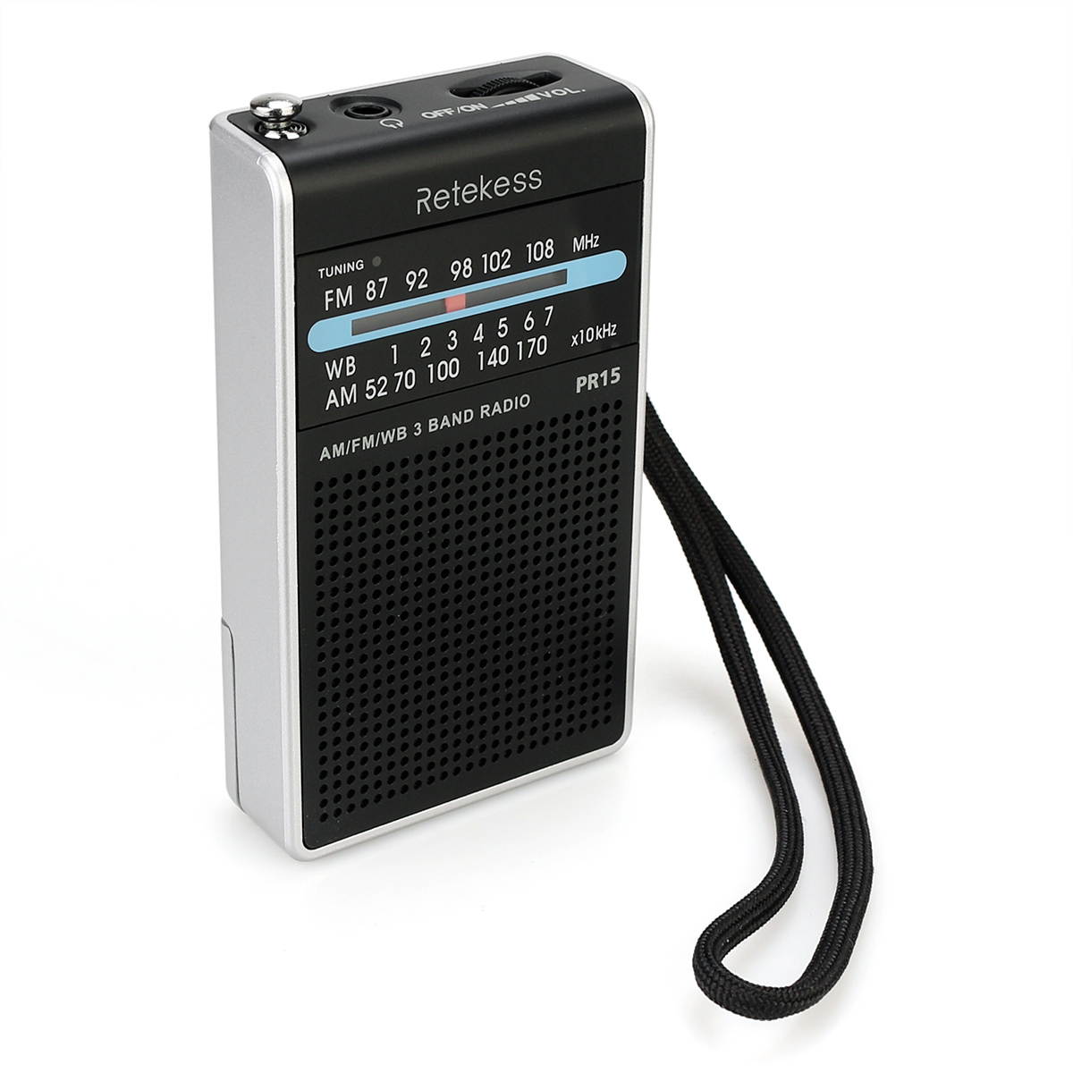 Retekess F9214 PR15 Digital Display Radio with FM AM for Family Camping Outdoor