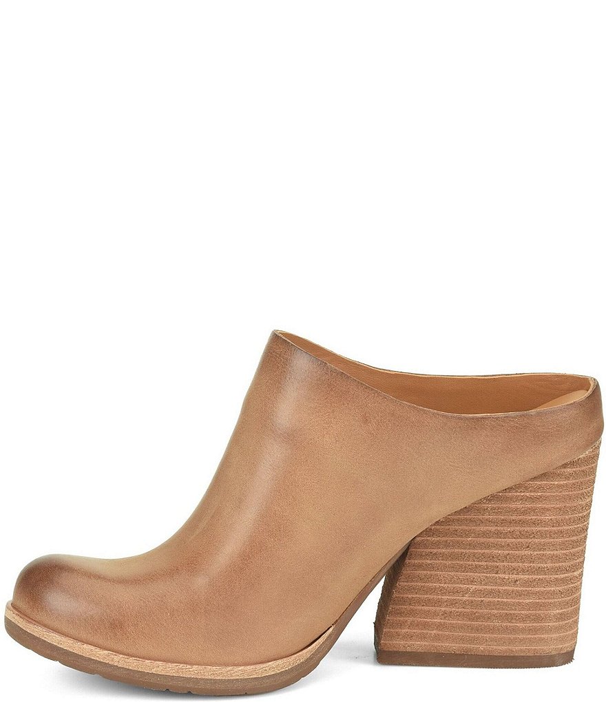 Kork-Ease Challis Leather Block Heel Mules