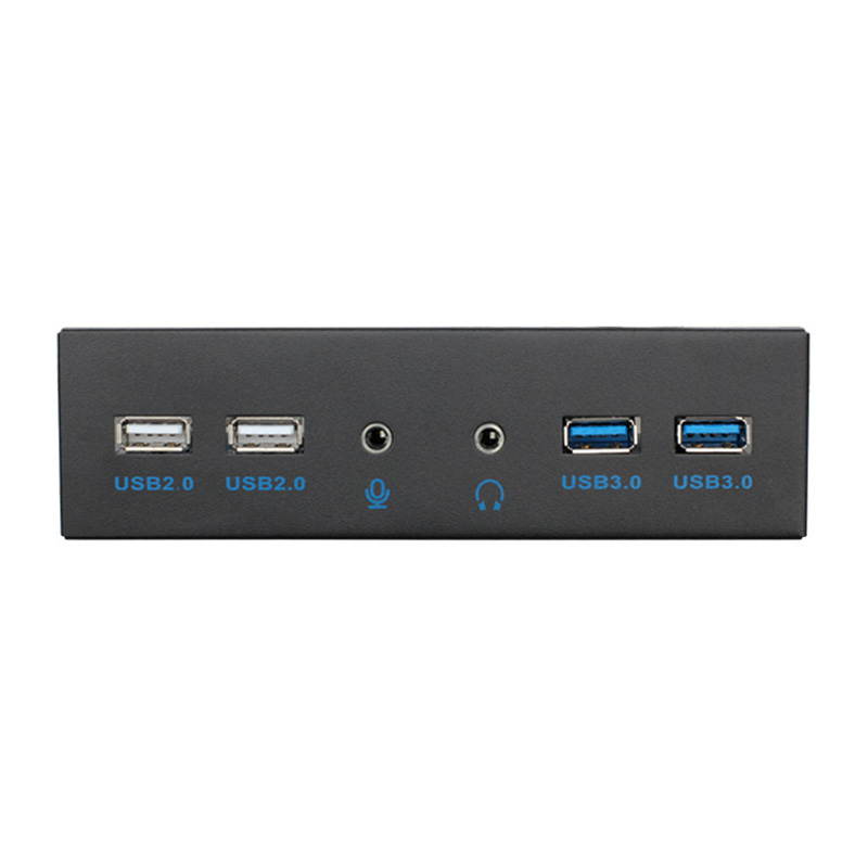 5.25 Inch Front Panel 4 Ports USB Hub w/ HD Audio Output Port & Microphone Input,2 Port USB 3.0 & 2 Ports USB 2.0 Hub w/ Stereo Audio Mic 5.25" CD-ROM Bay Bracket