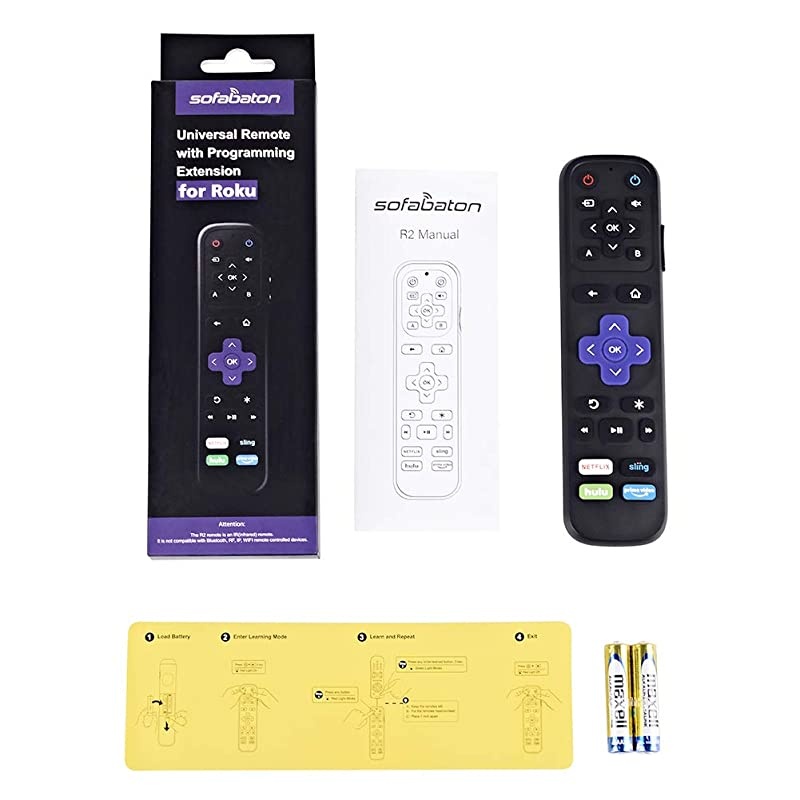 IR Remote Replacement for Roku Streaming Player with 13 Extra Learning Buttons to Control TV Soundbar Receiver All in One for Roku 1 2 3 4 Premier+ Express+ UltraNOT for Roku Stick