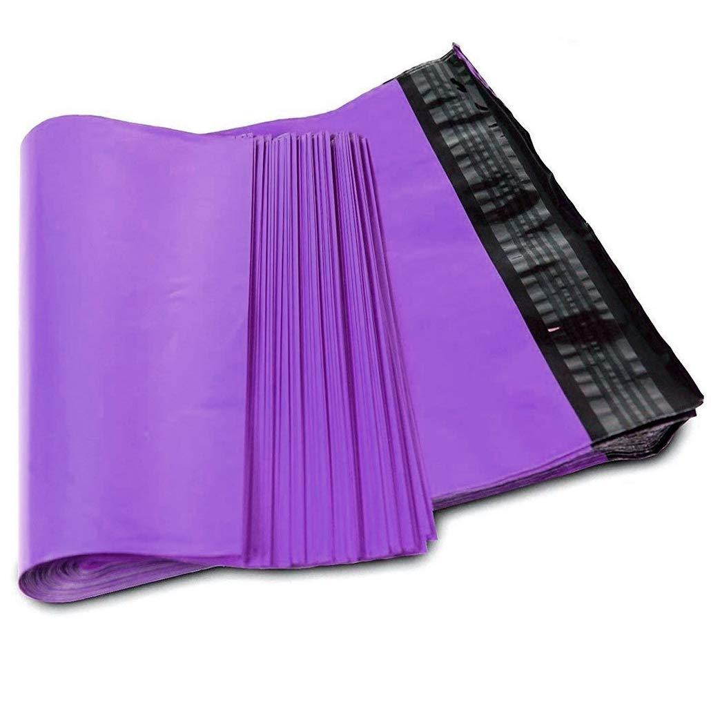 SJPACK 10x13-inch 100 Bags 2.5 Mil Poly Mailers Envelopes Bags With Self-sealing Strip (Purple-100 Bags)