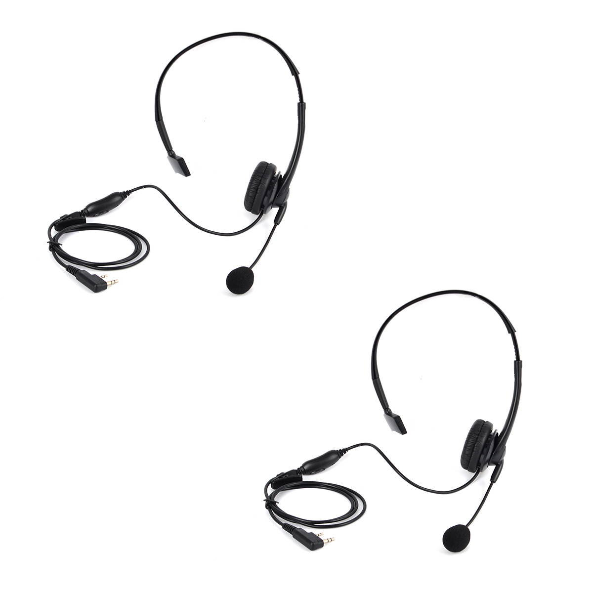 2PCS Noise cancelling Handsfree Over Ear Headphones  Headset with MIC PTT Baofeng Radio UV-5R UV-82  Walkie Talkie