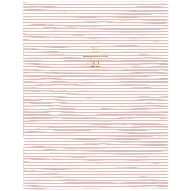 2021-22 Academic Planner 8.5" x 11" Stapled Monthly Pink Stripe - Sugar Paper™