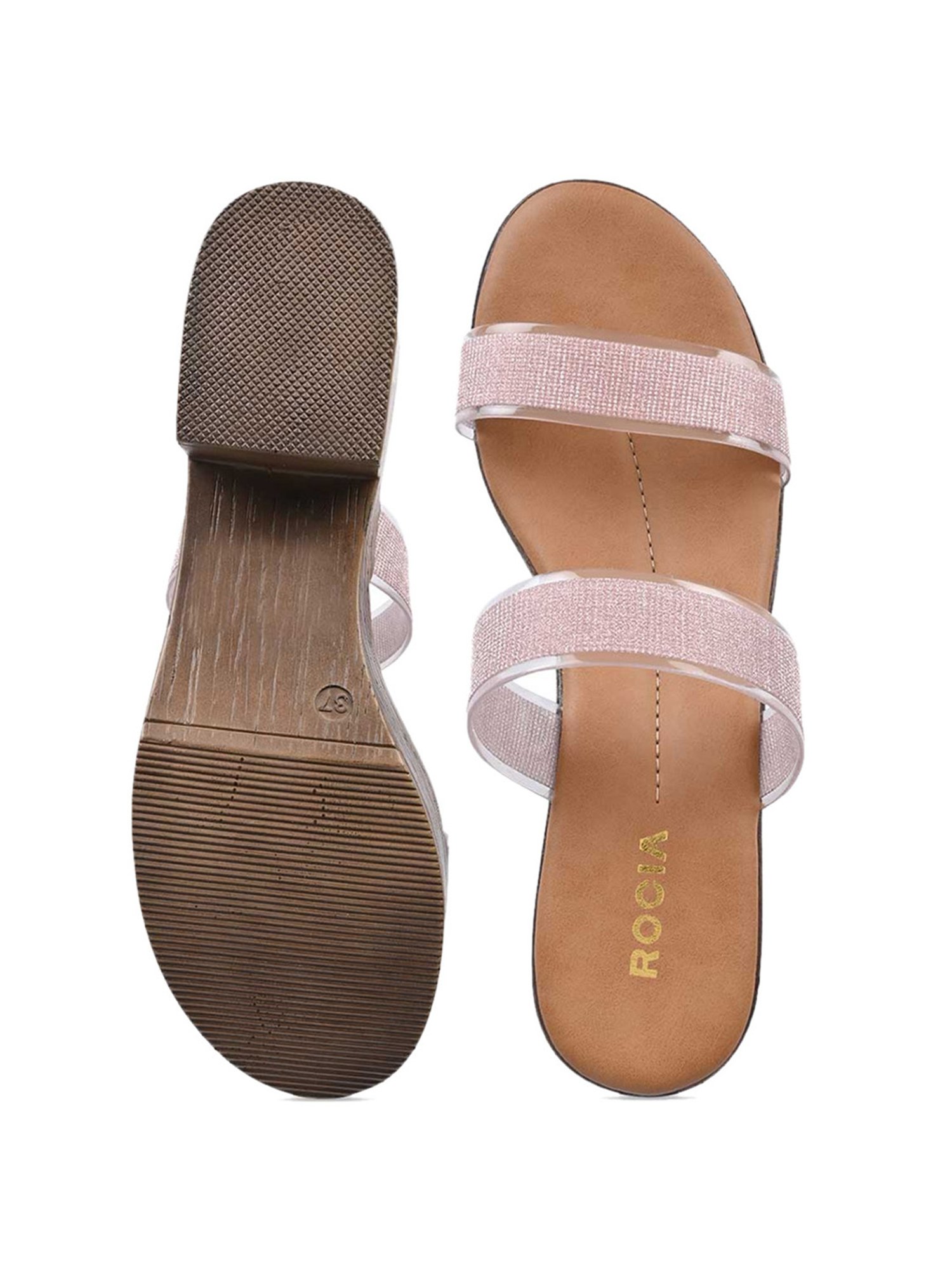 Rocia by Regal Women's Rose Gold Casual Sandals