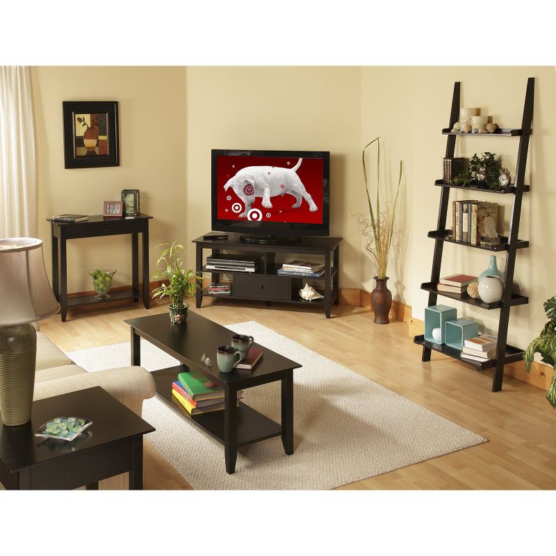 American Heritage Hall Table with Drawer/Shelf Black - Breighton Home