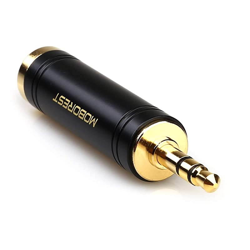 35mm to 635mm Stereo Pure Copper Adapter 18 35mm Male Plug to 14 635mm Jack Female Socket Adapter for Headphone Amp Adapte Black 1PCS