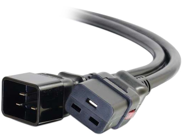 3FT LOCKING C19 TO C20 15A 250V POWER CORD BLACK