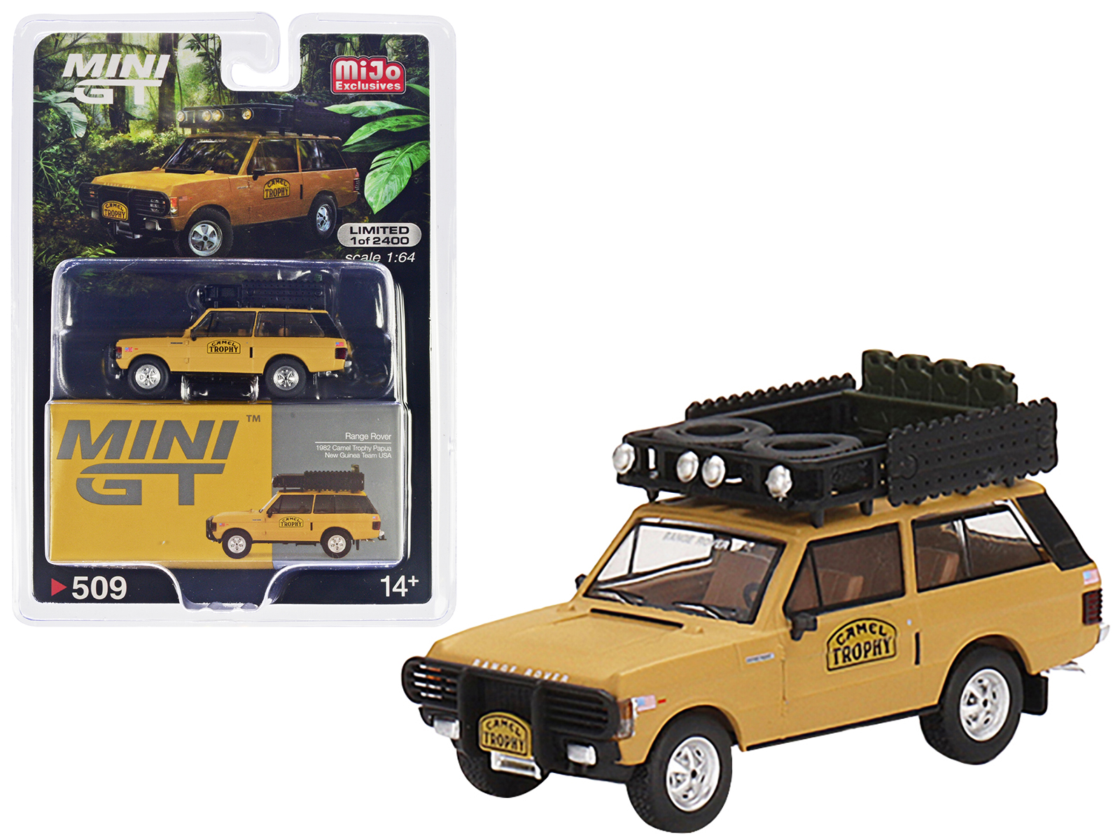 1985 Land Rover Defender 110 County Station Wagon Russet Brown with White Top Limited Edition to 1800 pieces Worldwide 1/64 Diecast Model Car by Mini GT