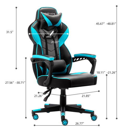 Gaming Chair Office Chair High Back Computer Chair PU Leather Desk Chair PC Racing Executive