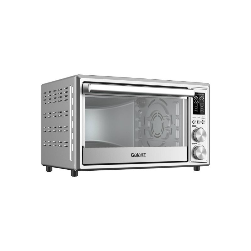 Galanz 0.9 cu ft 6-Slice Digital Toaster Oven with Air Fry - Stainless Steel