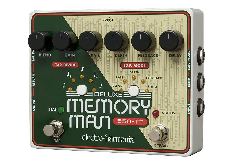 Electro-Harmonix Deluxe Memory Man Tap Tempo 550 Effect Pedal