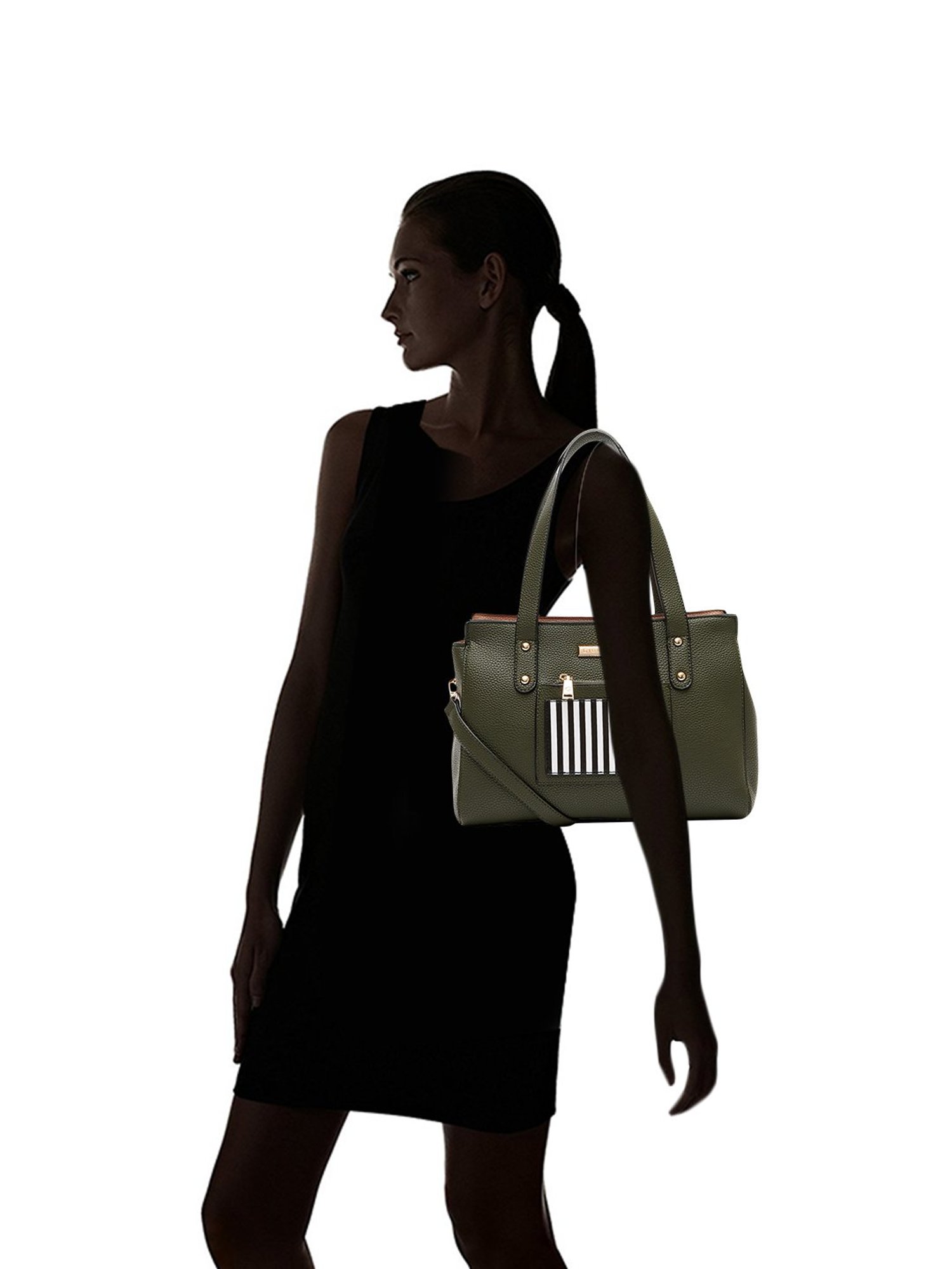 Tohl Avon Black Solid Medium Handbag