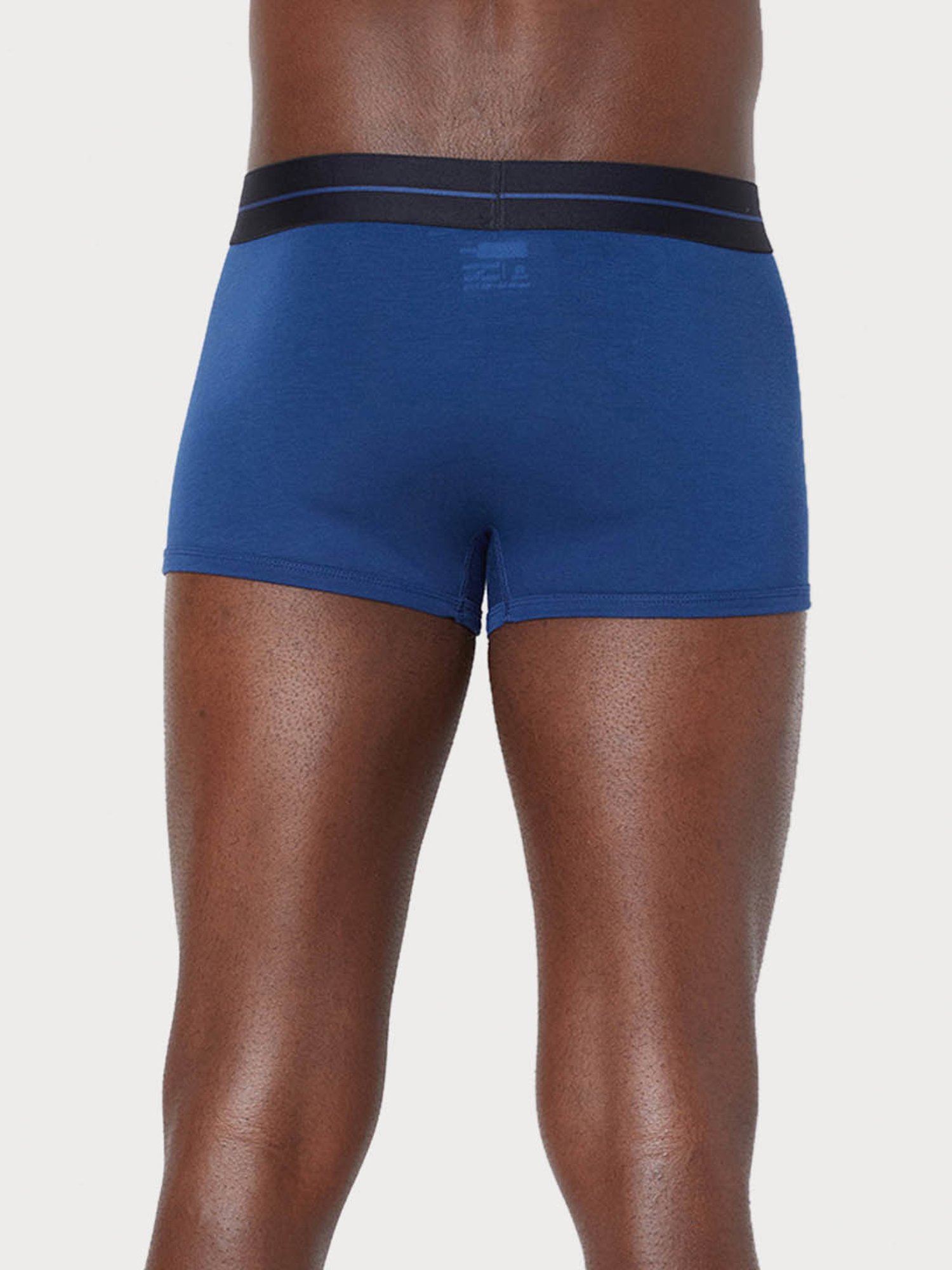 Zoiro Smoked Pearl & Fedral Blue Cotton Regular Fit Trunks - Pack Of 2