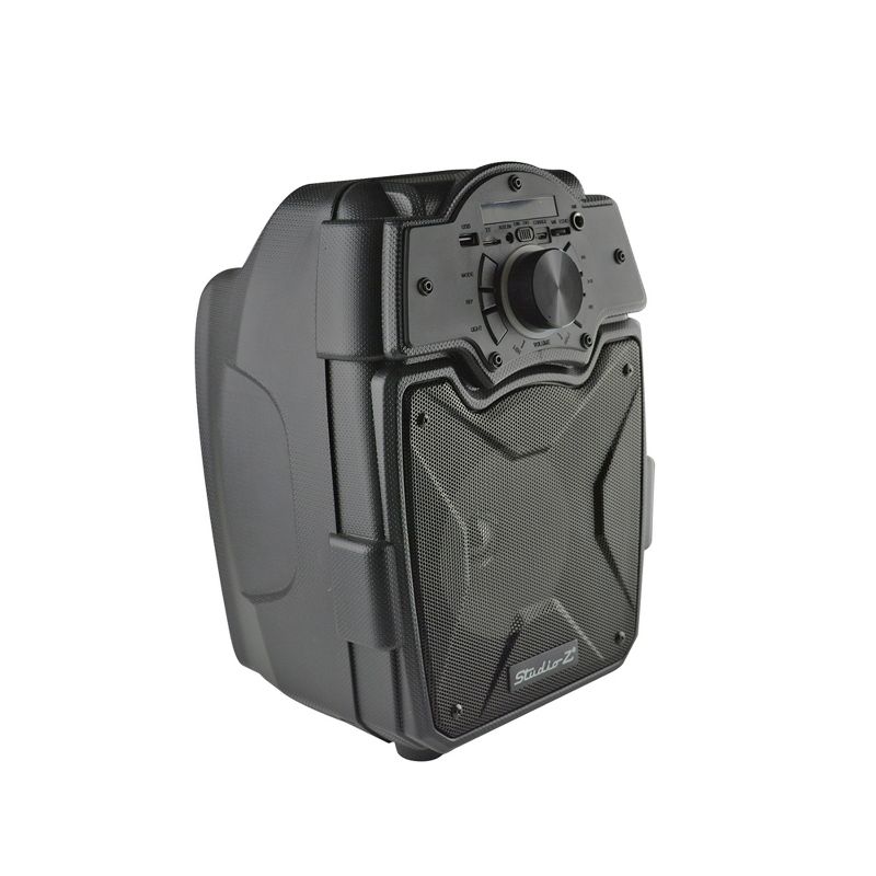 Studio Z STZP-650 6.5 Inch Portable Rechargeable Speaker Woofer Entertainment System with USB Music Stream and Handheld Wired Microphone