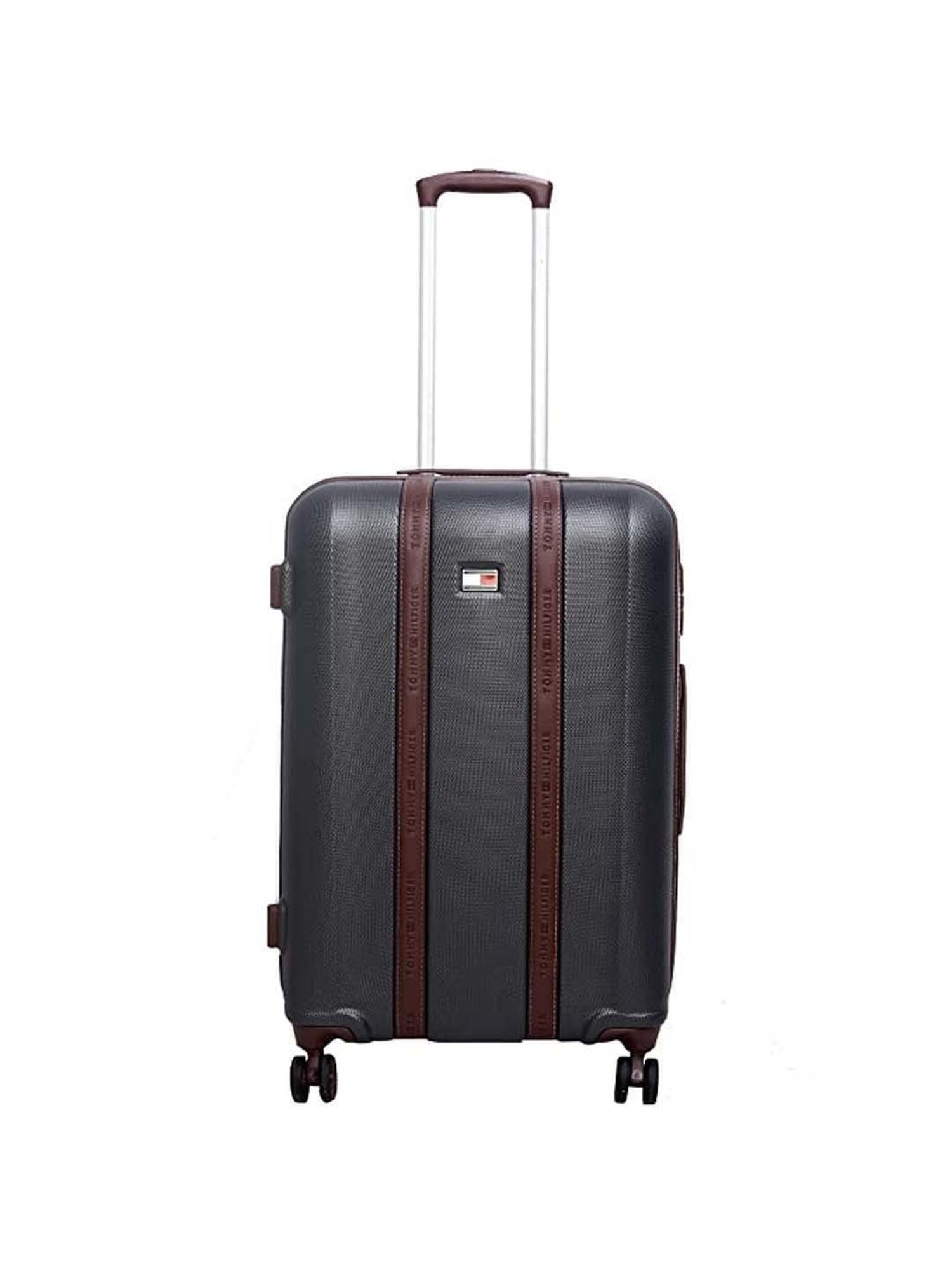 Tommy Hilfiger Grey 8 Wheel Large Hard Cabin Trolley - 54 cm