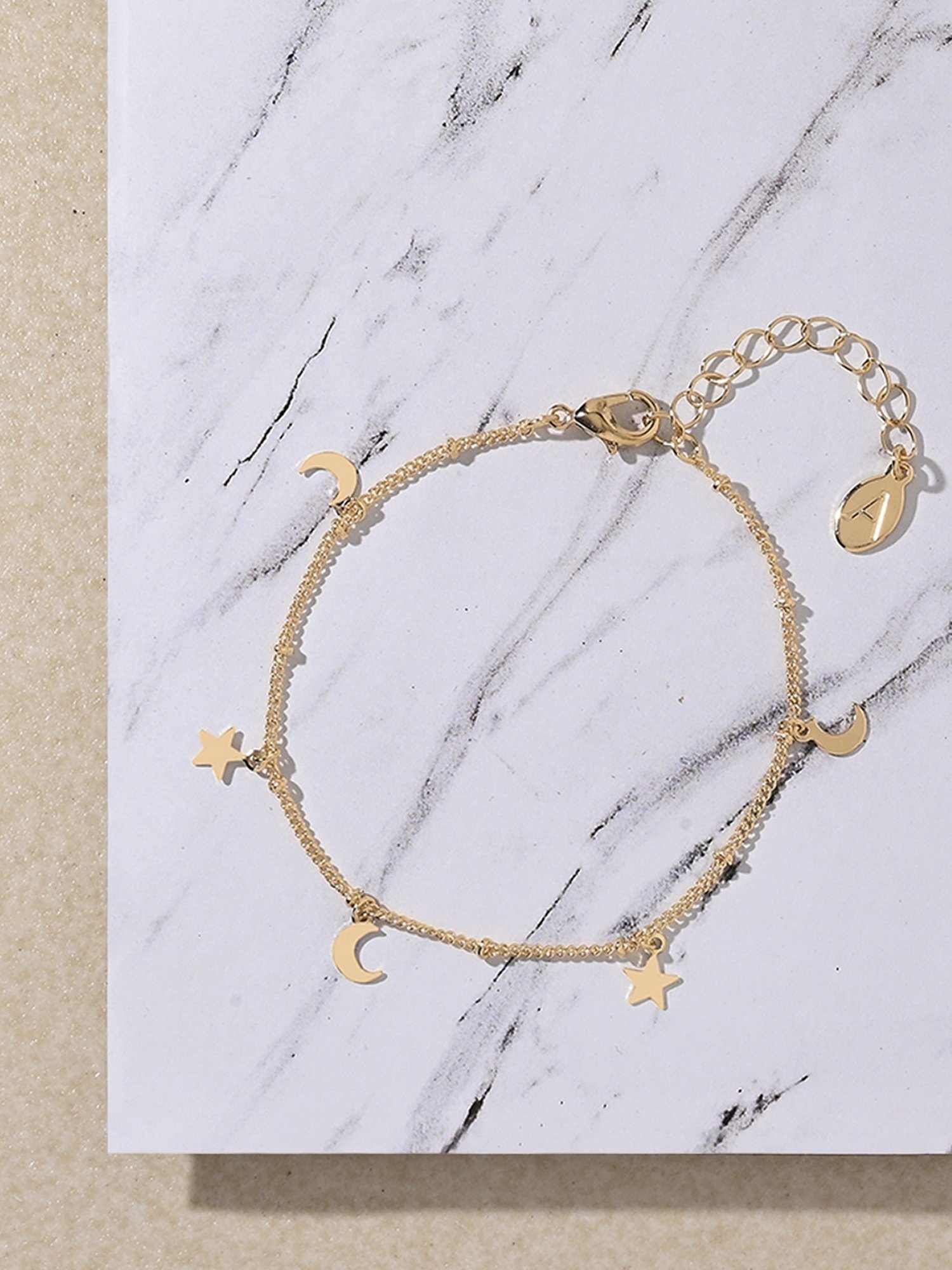 Accessorize London Stars and Moon Bracelet Gold
