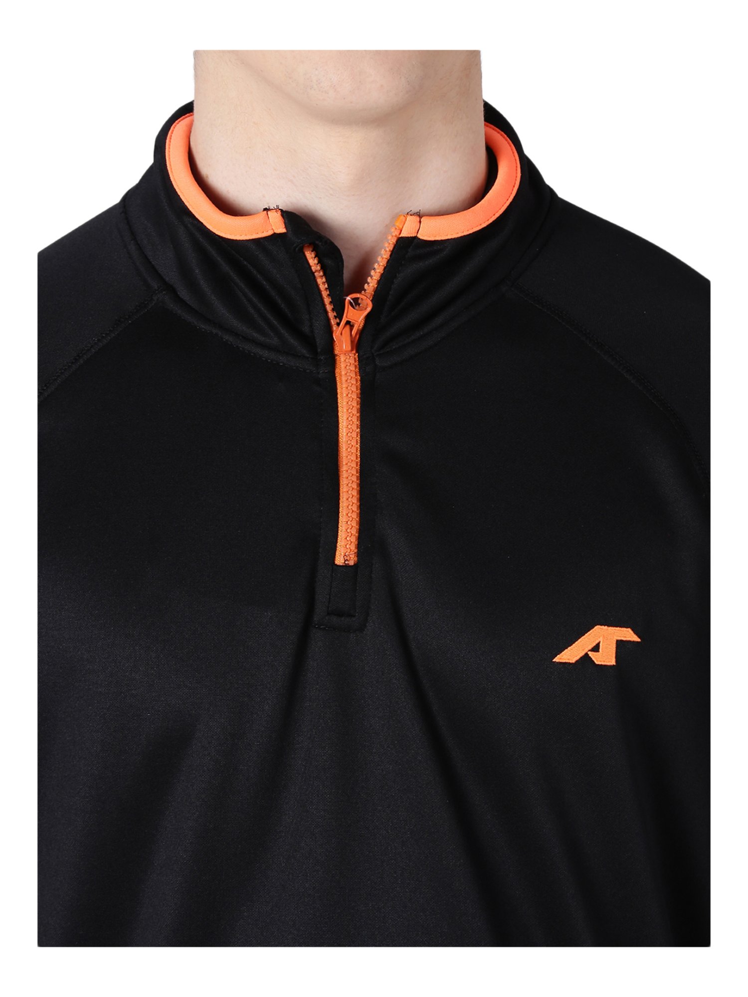 ALCIS Black Mock Collar Sweatshirt