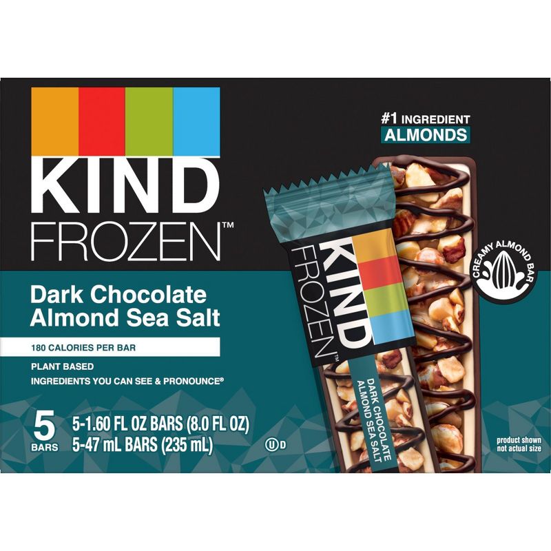 KIND Frozen Dark Chocolate Almond Sea Salt Bars - 5ct