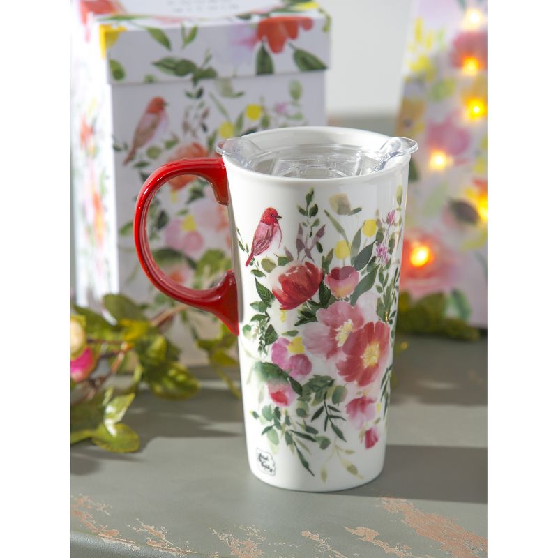 Evergreen Cypress Home Ceramic Travel Cup 17oz. ,withbox Forrest Friends