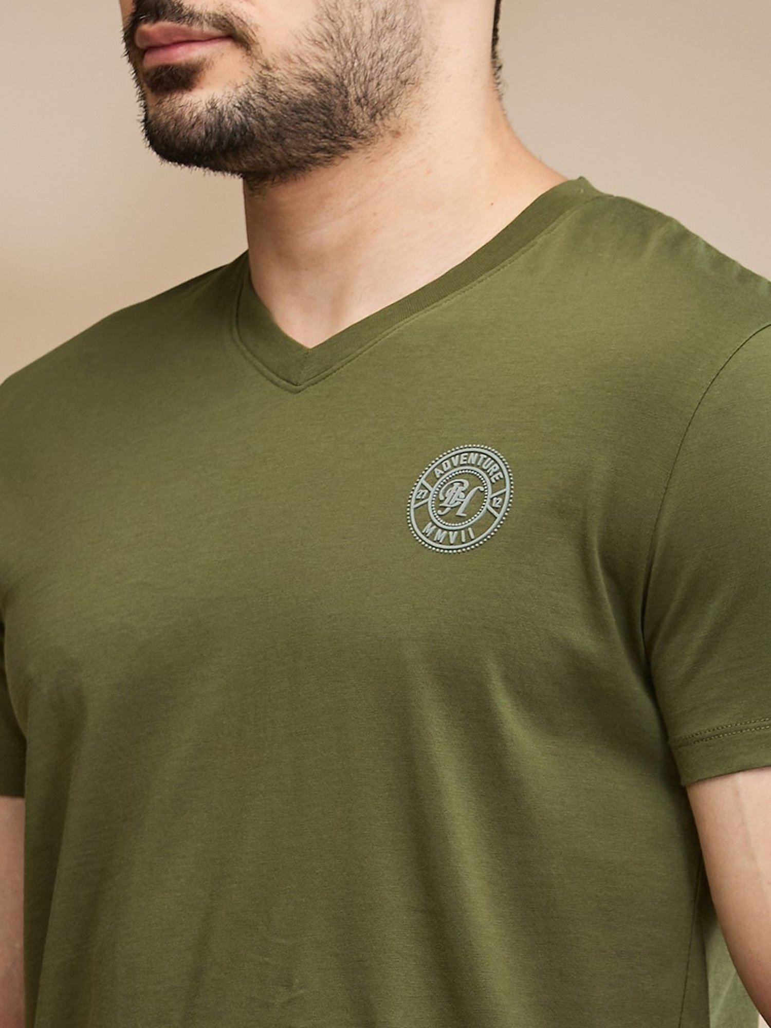 Being Human Dark Green Regular Fit T-Shirt