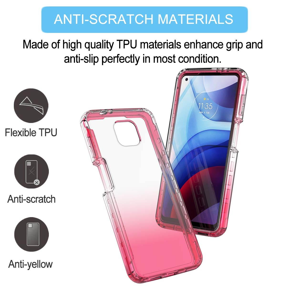 Moto G Power 2021 Case, Tekcoo Shockproof Rugged Body Protection Soft TPU Bumper Clear Case Shell Ultra-Thin Slim Flexible Rubber Anti-Scratch Protective Phone Cover For Moto G Power 2021 - Black