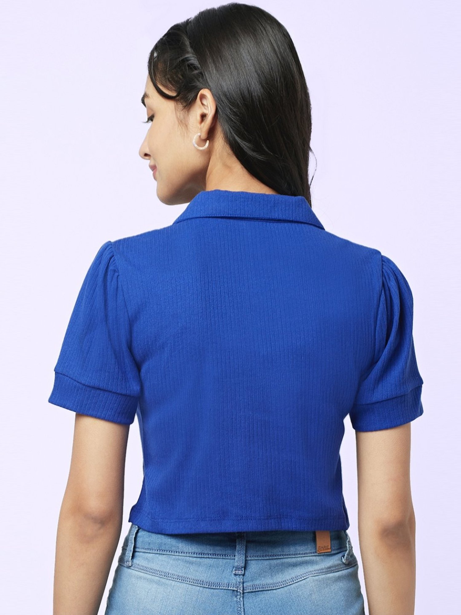 YU by Pantaloons Blue Slim Fit Top