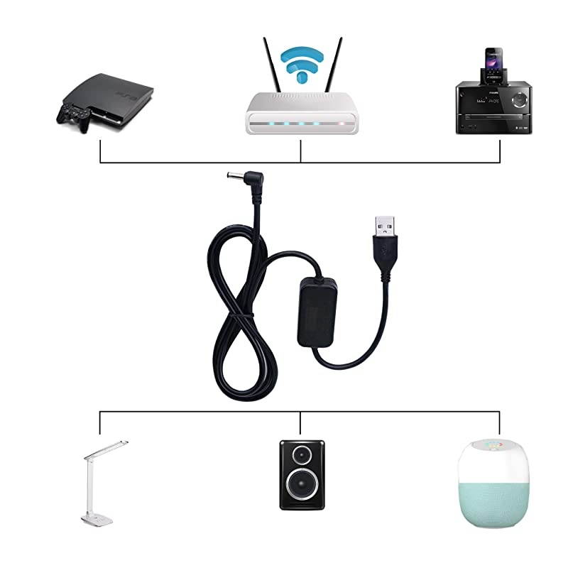 328ft USB 5V to DC 12V Converter Step Up Voltage Converter Power Cablefor CameraTabletBluetooth Speakers and More 5v Devices35 x 135mm