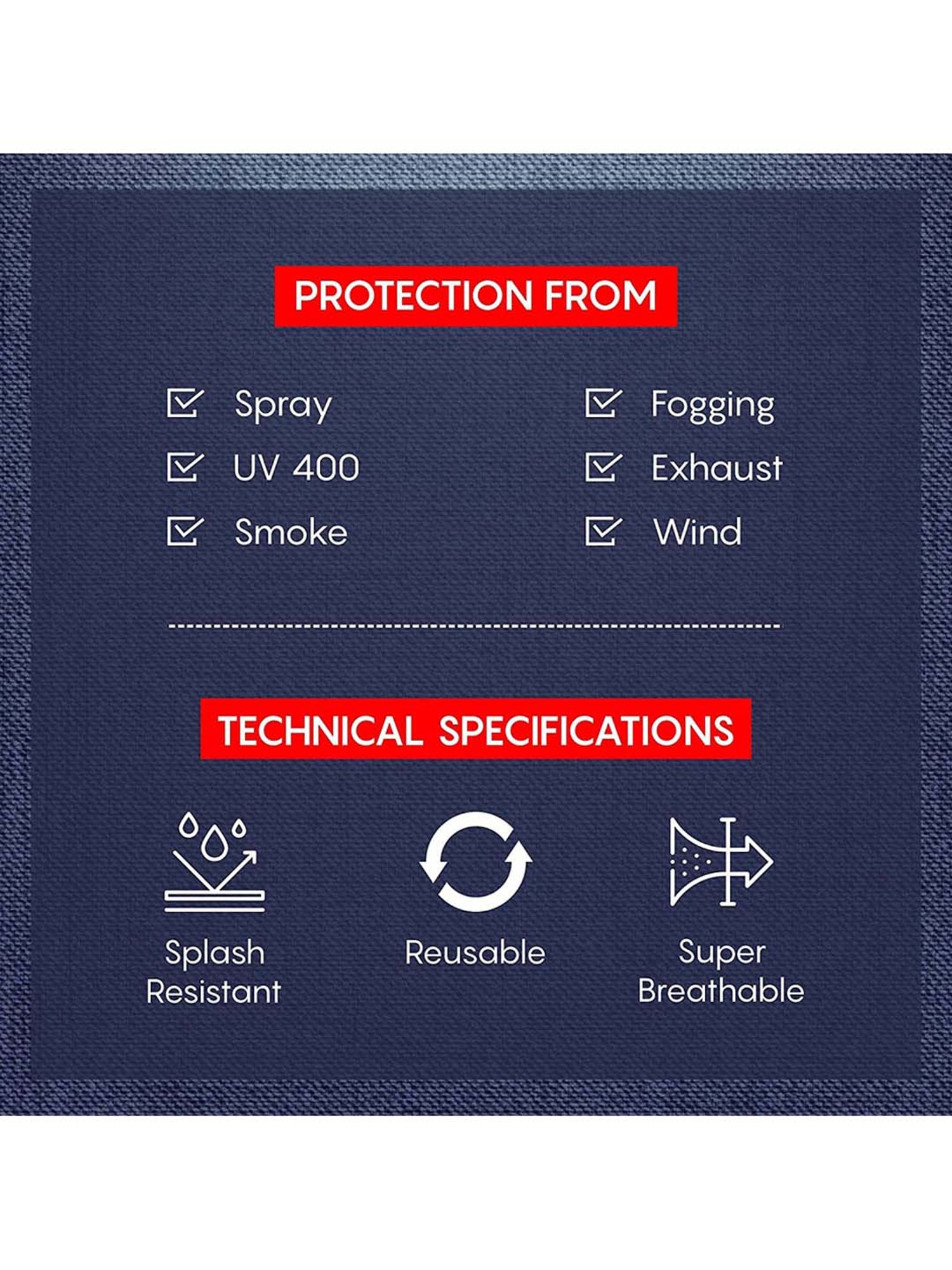 Lee Cooper Blue Goggle-Style Face Shield with 18 Degree Safety Coverage