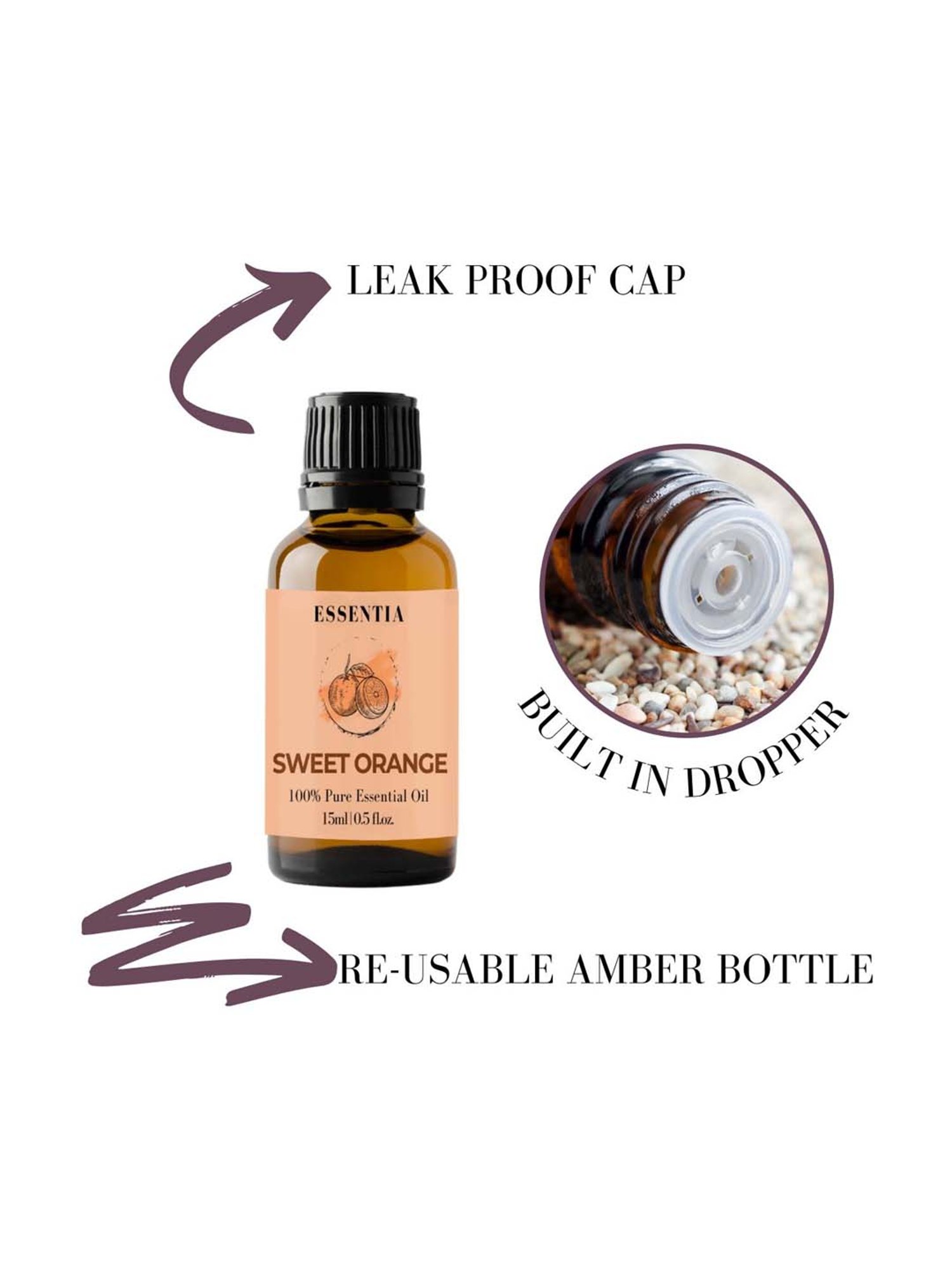 Essentia Extracts Sweet Orange Essential Oil - 15 ml