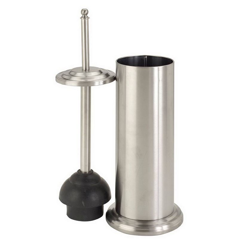 Toilet Plunger with Decorated Rim Stainless Steel - Bath Bliss