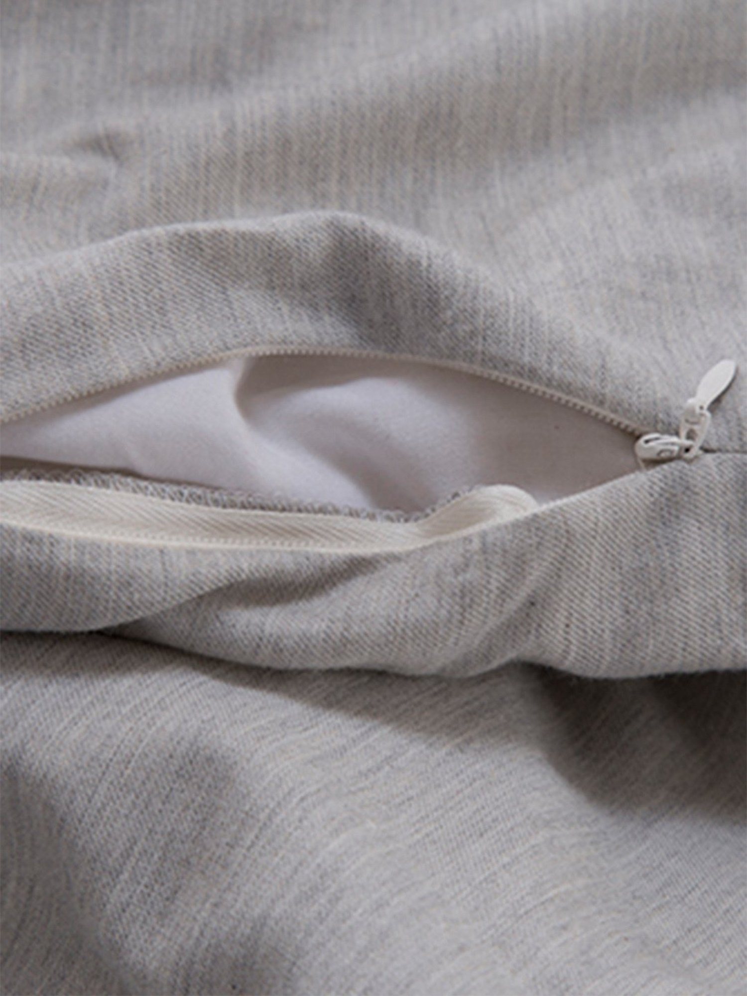 Maspar Cotsmere Emmie Solid Grey 300 TC Cotton Duvet Cover with 2 Pillow Case