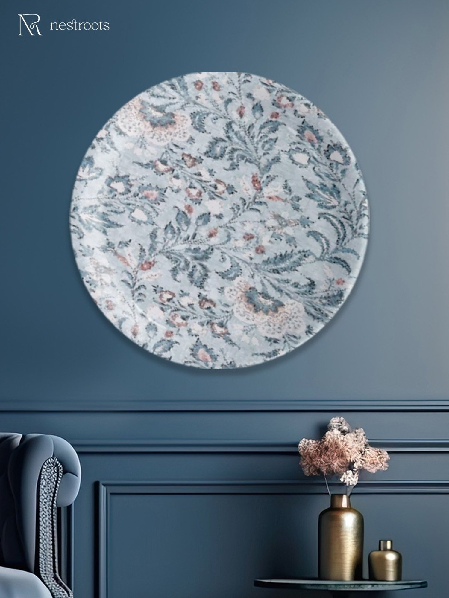 Nestroots Ethnic Printed Multicolor Porcelain Wall Plate