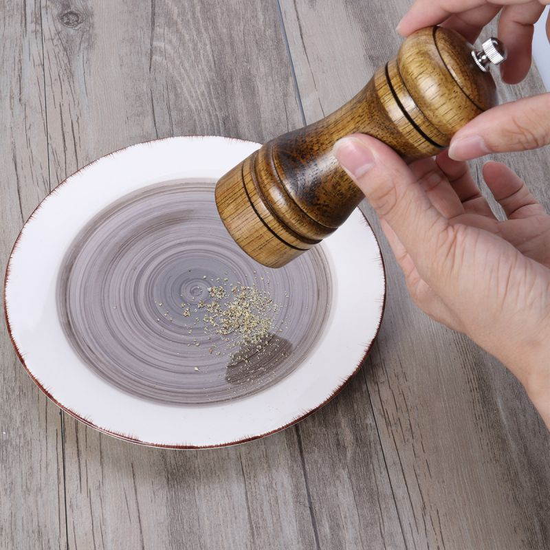 5 Inch Capstan Wood Pepper Grinder Wooden Mill Hand Movement