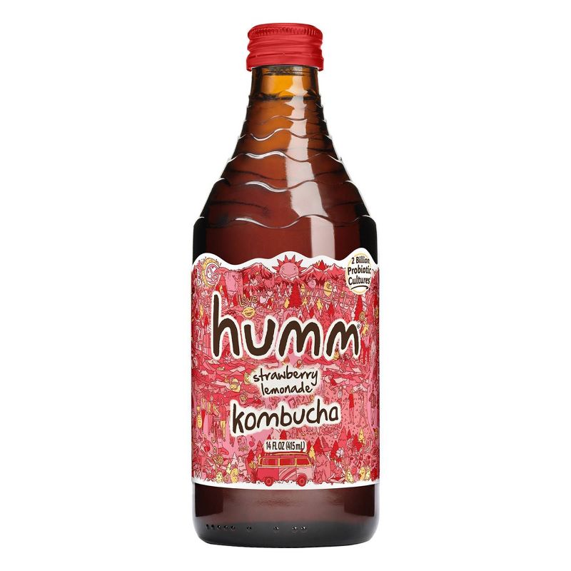 Humm Strawberry Lemonade Kombucha 14oz