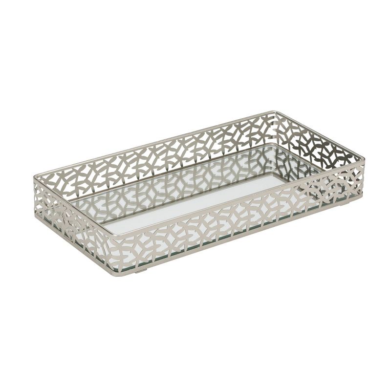Bathroom Tray Silver - Home Details