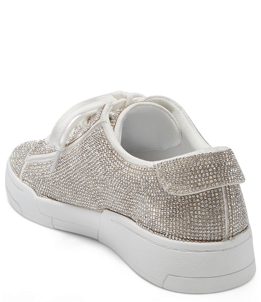 Jessica Simpson Silesta Rhinestone Lace-Up Sneakers
