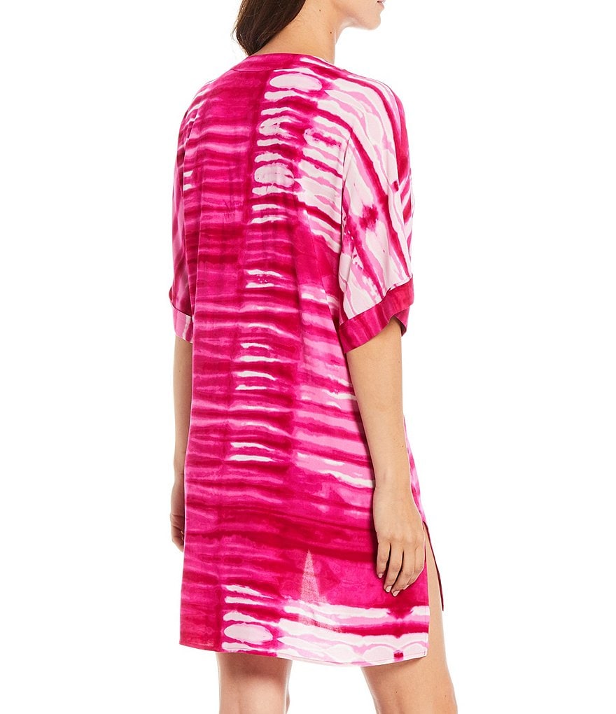 Natori Shibori Printed Challis Tunic Sleepshirt